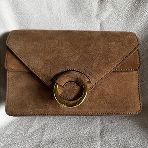 NWOT - Banana Republic suede bag in camel color
